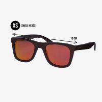 Lil' Bamboobastic darbrown (red mirrored) Sunglasses XS