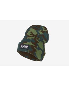 Nebelkind Folded Beanie Camouflage with Logo in camouflage